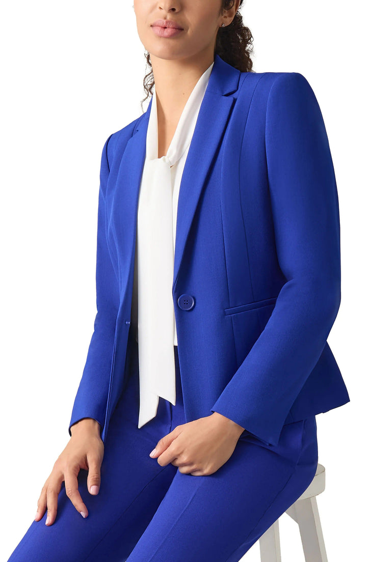 solovedress SoloveDrees Royal Blue Single Button Women's Blazer