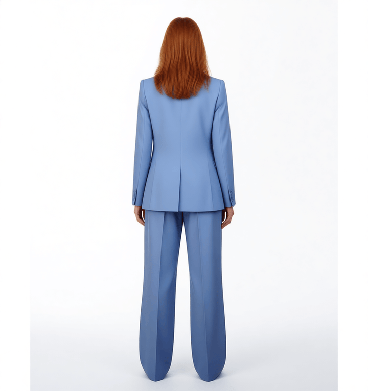 solovedress SoloveDress Women Suit 2 Piece Peak Lapel Blazer and Pants