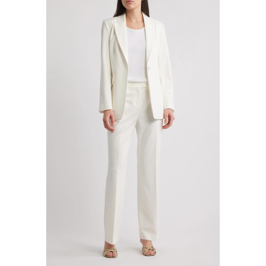 white slim fit dress pants Cotton Finished bottom Men's White Slim Fit Dress