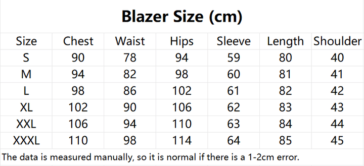 solovedress Women's Black Long Slim Fit Blazer with Handcrafted Rhinestone Detailing