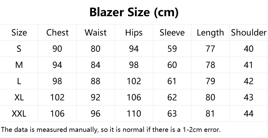 solovedress Women's Black Mid-Length Slim Fit Blazer with Rhinestone Embellishment