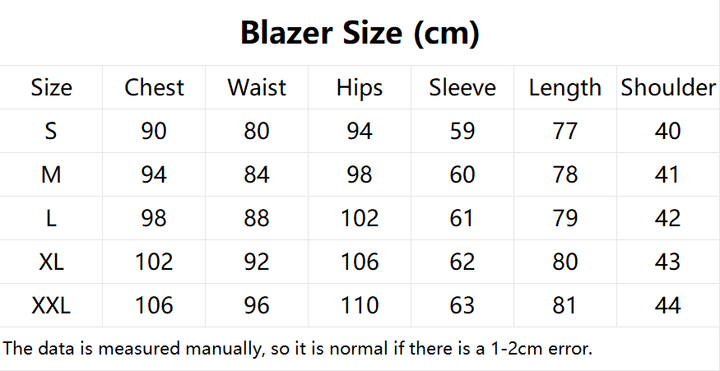 solovedress Women's Black Mid-Length Slim Fit Blazer with Rhinestone Embellishment