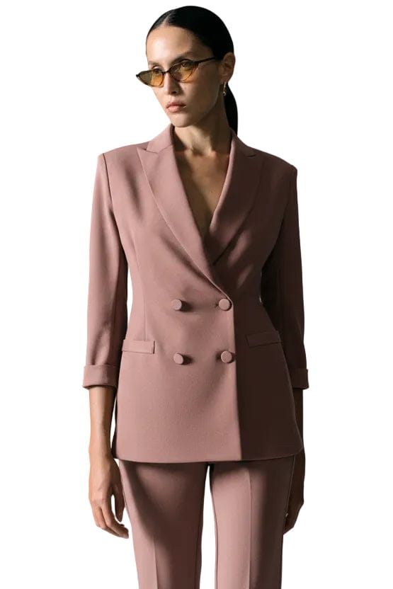 solovedress Women’s Brown Two-Piece Suit – Blazer & Pants | Peak Lapel