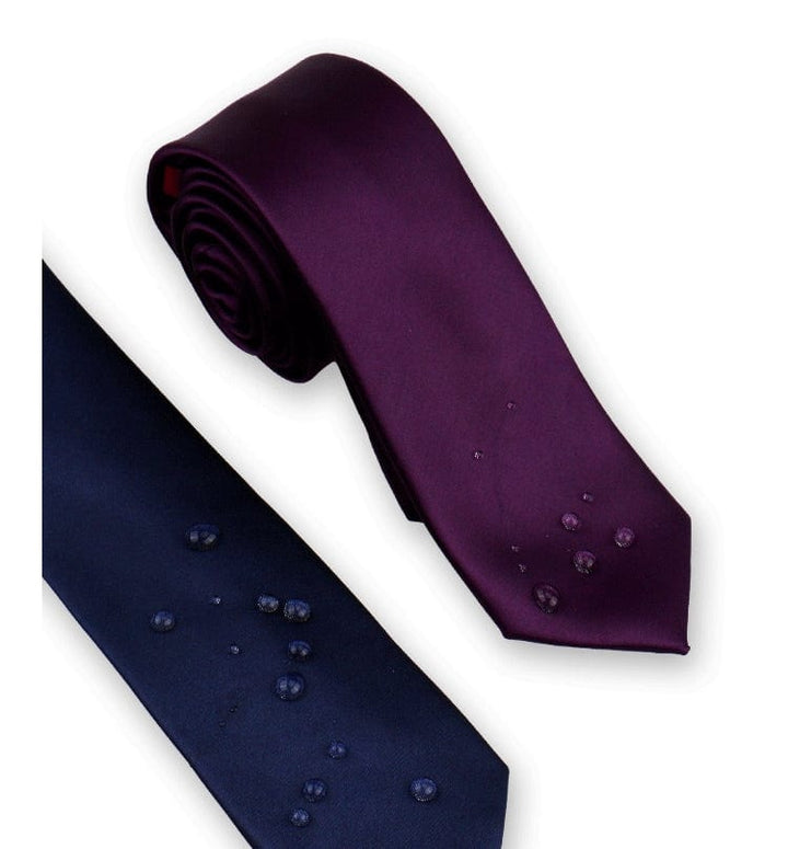 solovedress Women's Business Microfiber Waterproof Solid Color Satin Tie