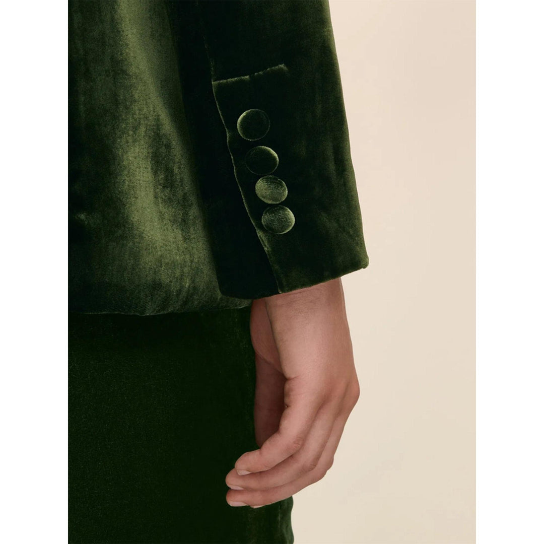 green velvet dress pants Evergreen Velvet Suit Pants Evergreen / 12