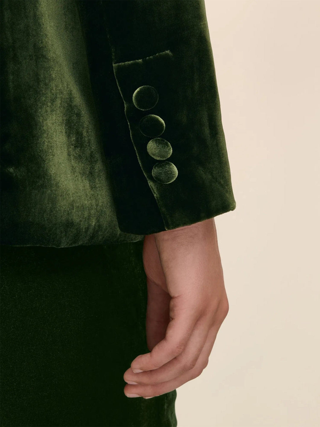 solovedress Women’s Dark Green Velvet Suit – Blazer & Pants