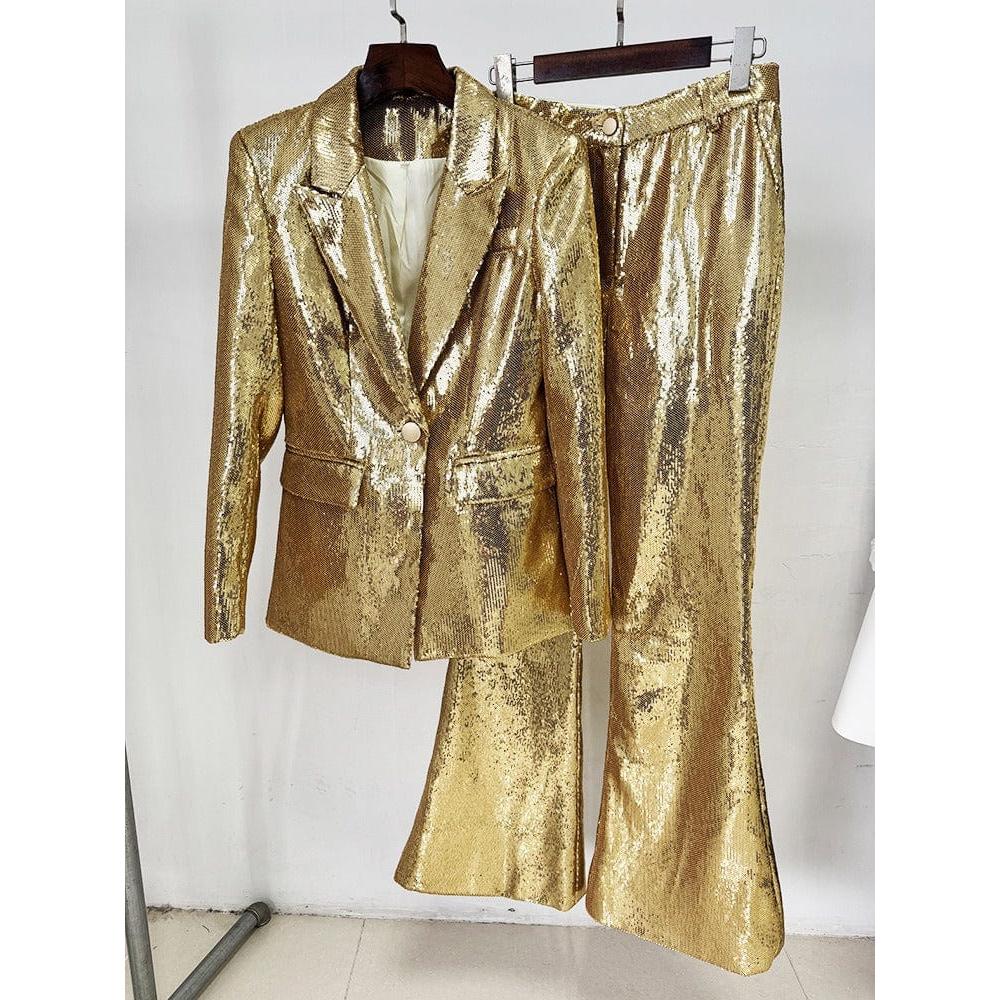 gold sequin two piece dress Shop the Stunning Sequin Maxi Dress Black & Gold