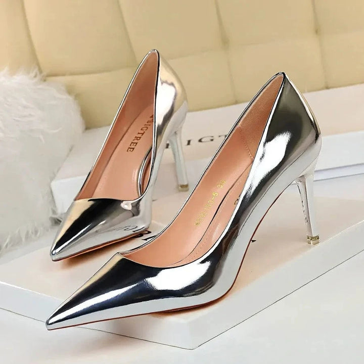 solovedress Women's Fashion Metal Heel High Heels