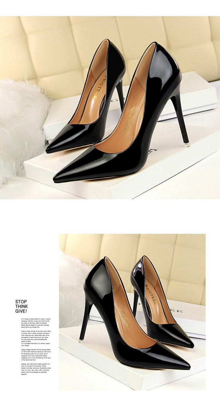 solovedress Women's Fashion Pointed Sexy Metal Heel High Heels