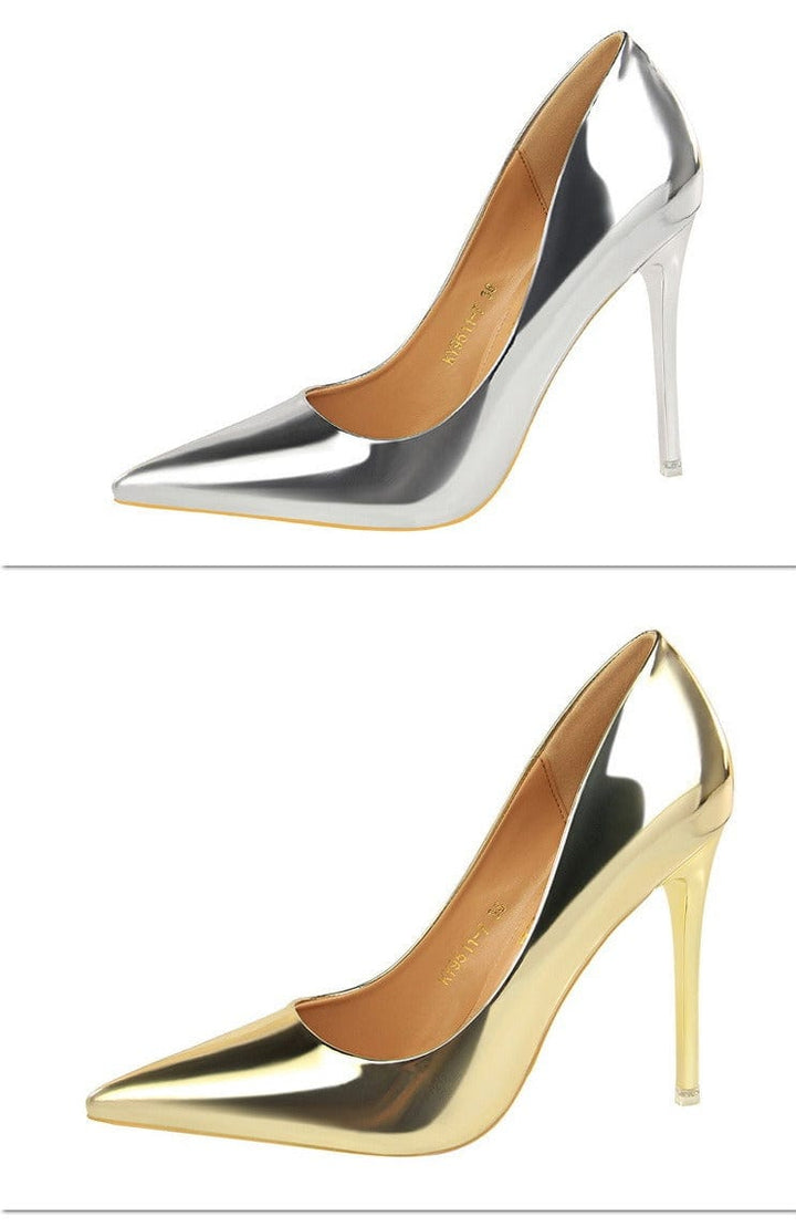 solovedress Women's Fashion Pointed Sexy Metal Heel High Heels
