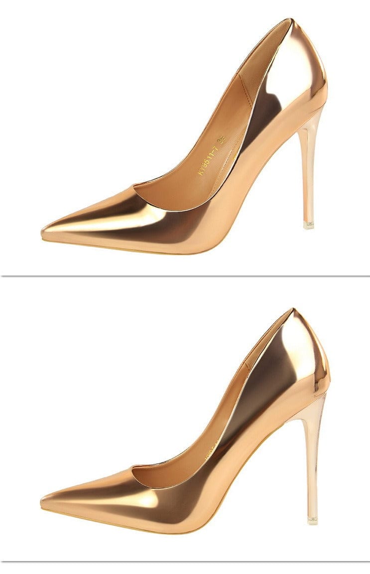 solovedress Women's Fashion Pointed Sexy Metal Heel High Heels