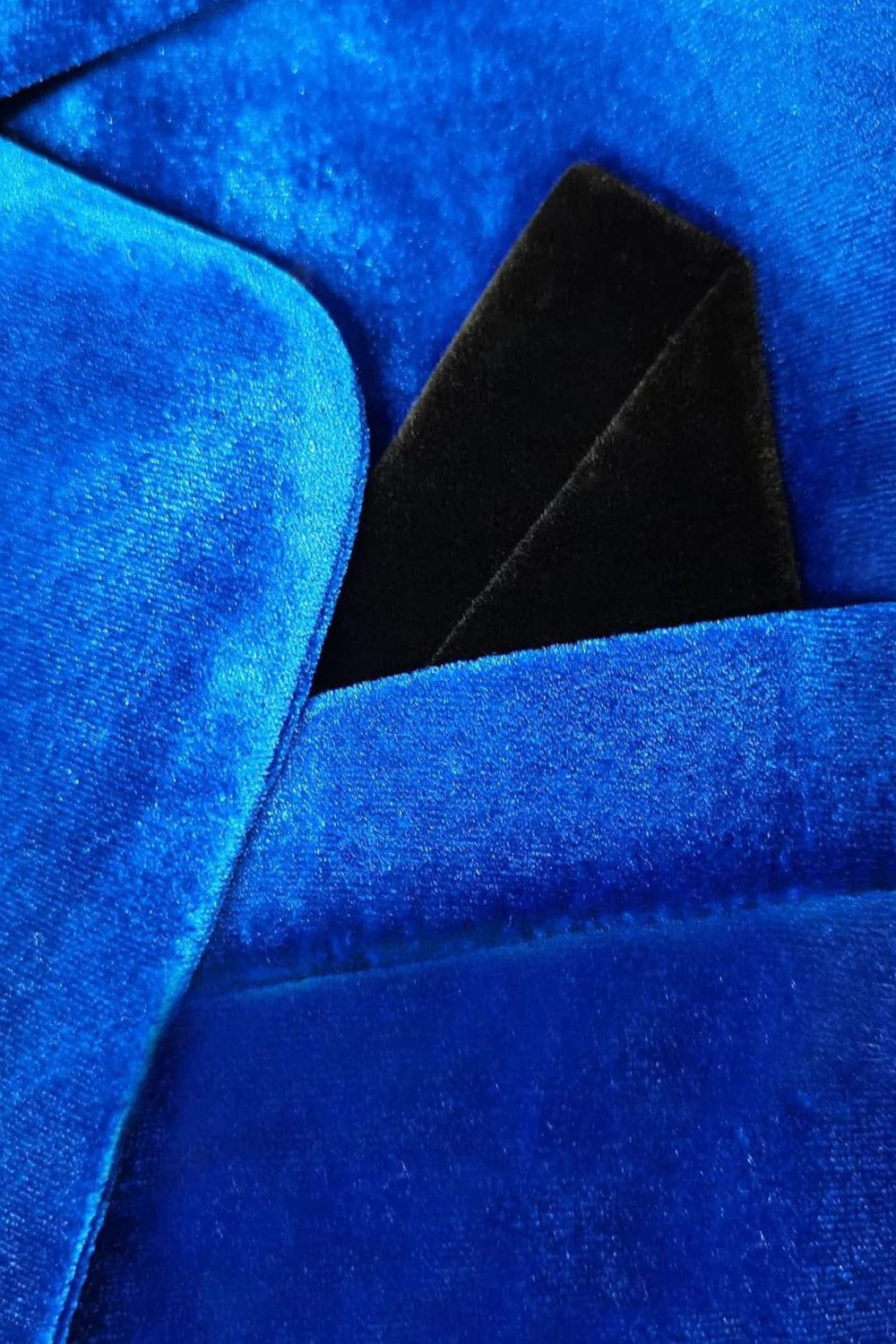 solovedress Women’s Royal Blue Velvet Two-Piece Suit – Notch Lapel Blazer and Pants