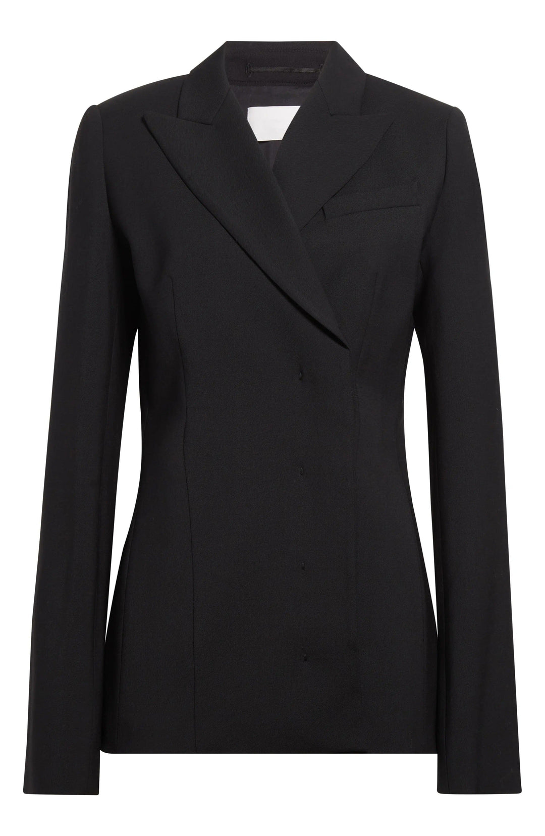 solovedress Women’s Single Breasted Peaked Lapel Blazer – Hidden Button Closure