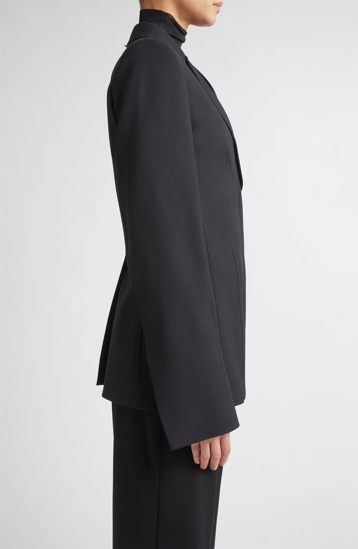 solovedress Women’s Single Breasted Peaked Lapel Blazer – Hidden Button Closure