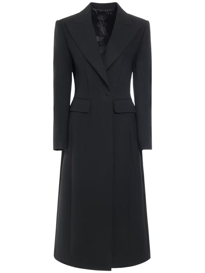 solovedress Women's Single-Button Long Blazer
