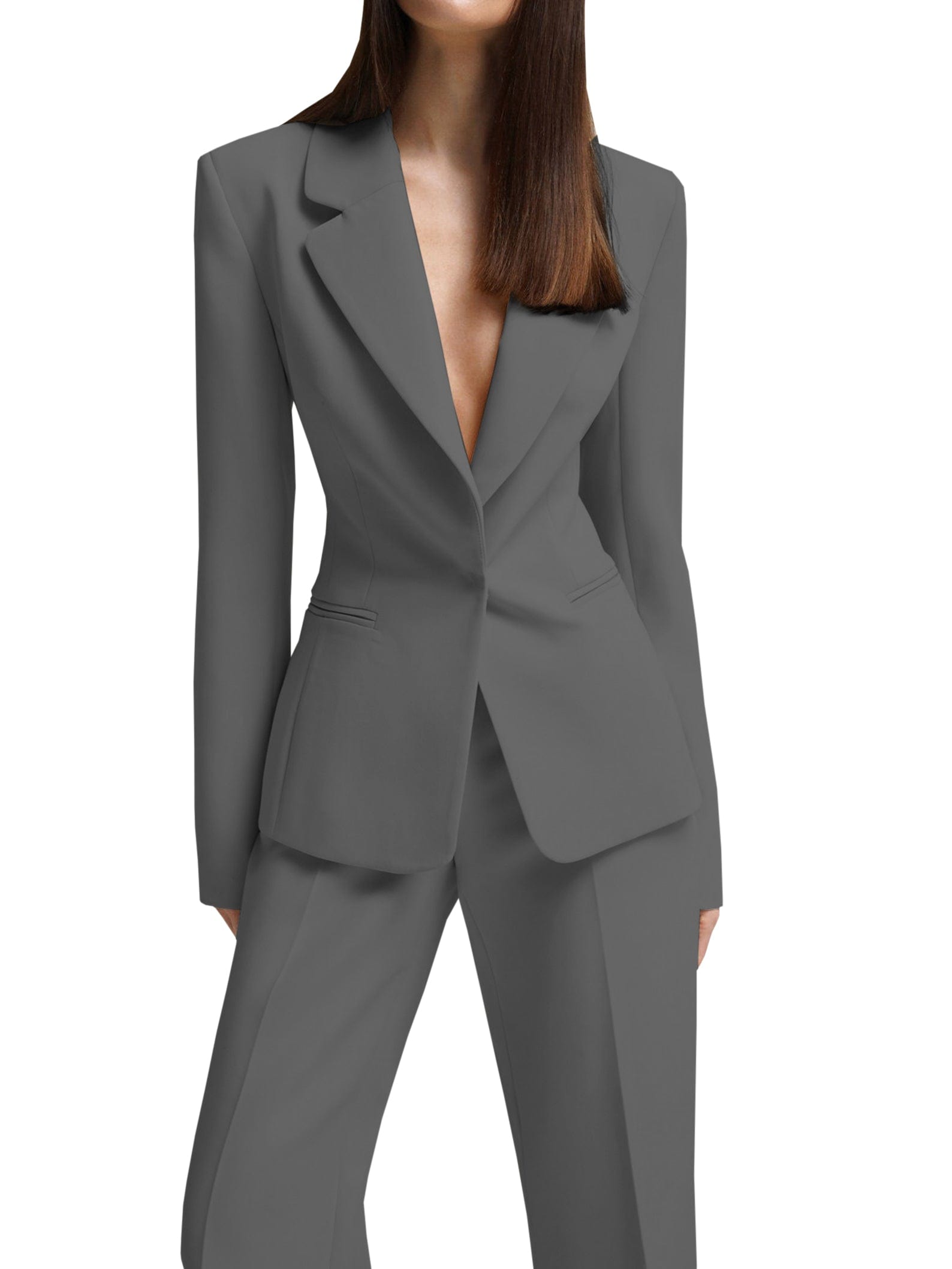 スーツ DONDUP Women Suits LDA458JF0351PPTODDS25900 Grey 49898768HK_14_f.jpg