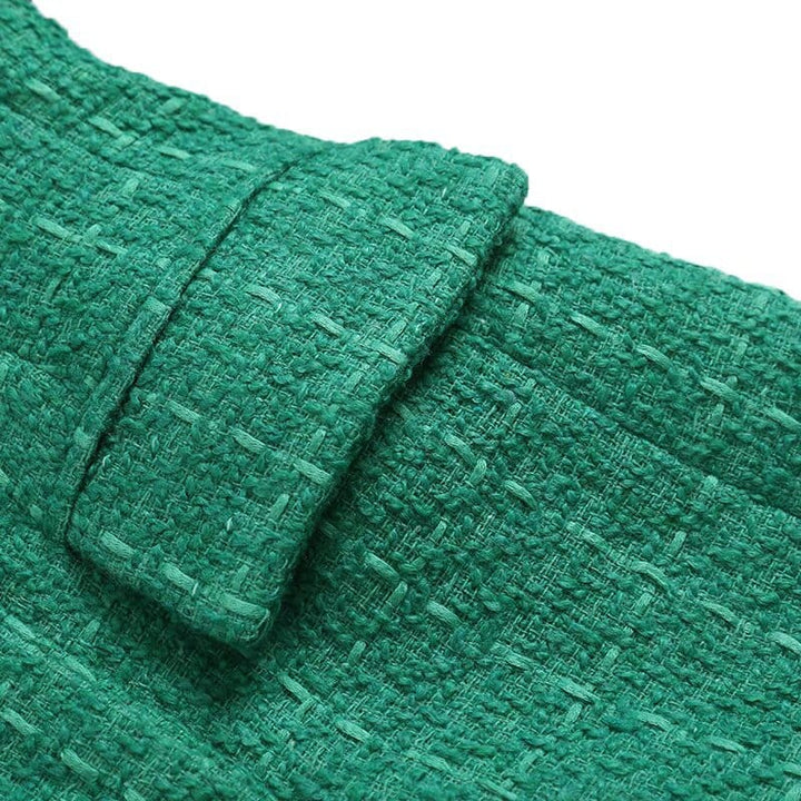 solovedress Women’s Vintage Plaid Tweed Double Breasted Blazer