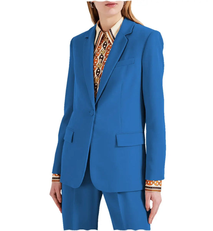 solovedress Women Suit 2 Piece Notch Lapel Blazer