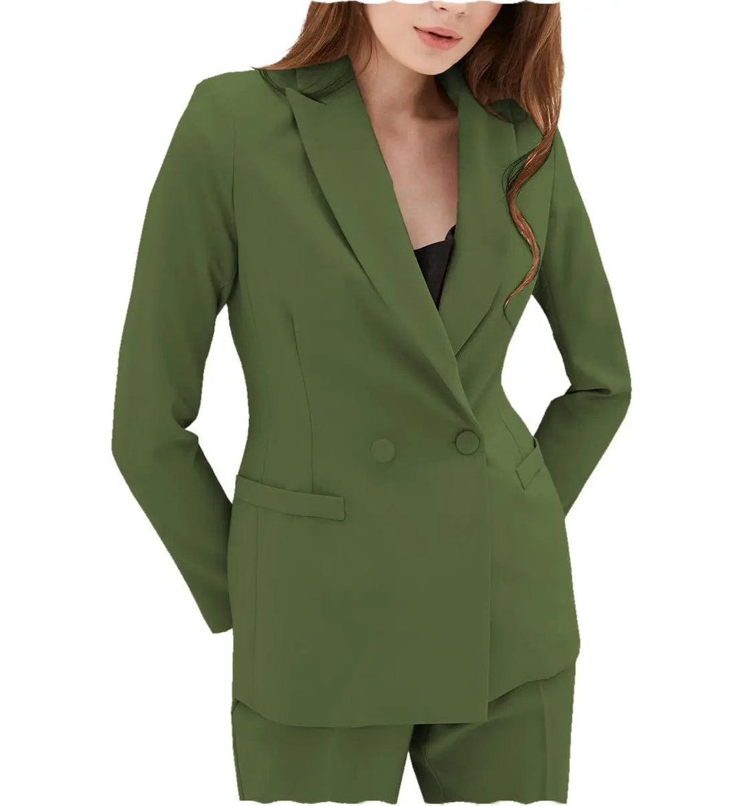 solovedress Women Suit 2 Piece Notch Lapel Blazer