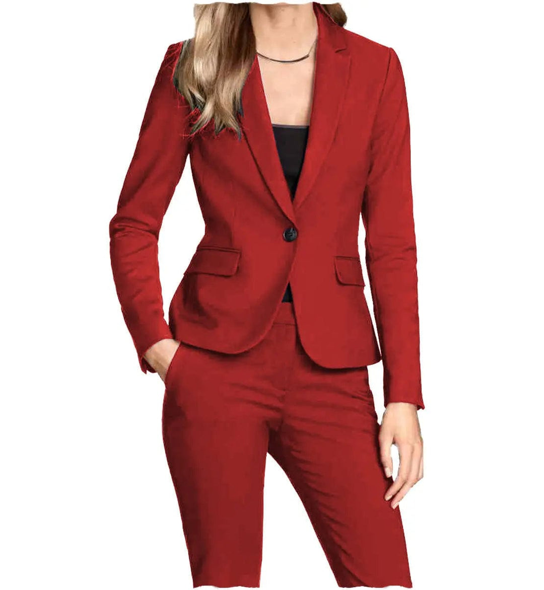 solovedress Women Suit 2 Piece Notch Lapel Blazer