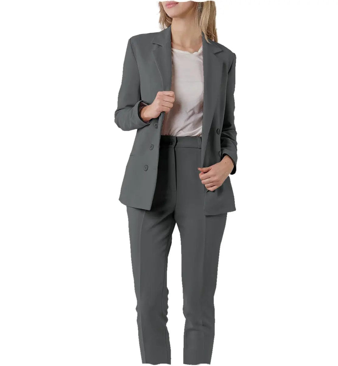 solovedress Women Suit 2 Piece Notch Lapel Blazer（Blazer+Pants）