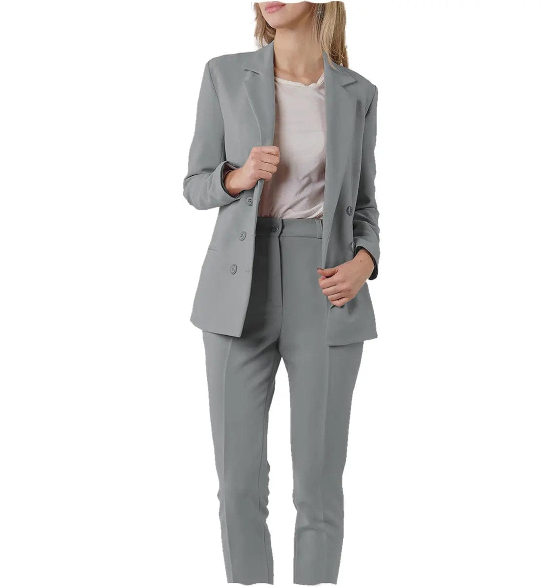 solovedress Women Suit 2 Piece Notch Lapel Blazer（Blazer+Pants）