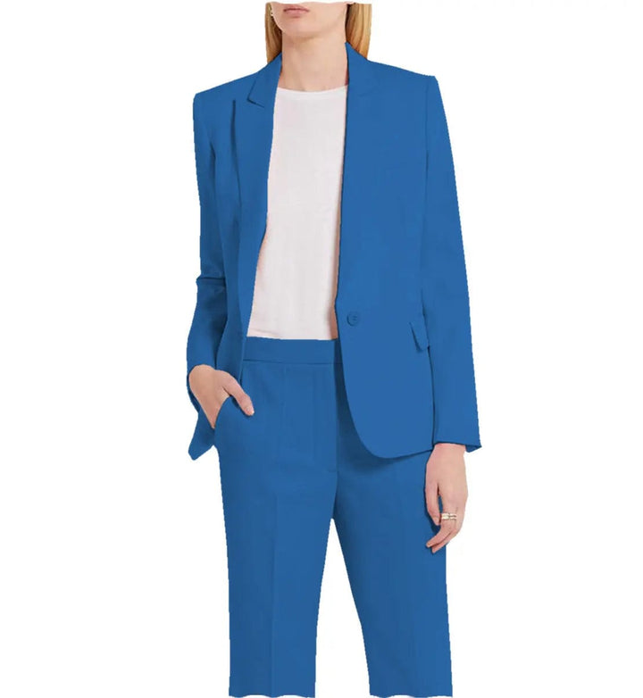 solovedress Women Suit 2 Piece Peak Lapel Blazer