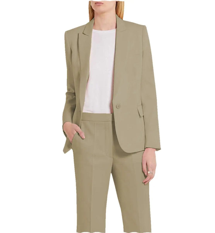 solovedress Women Suit 2 Piece Peak Lapel Blazer