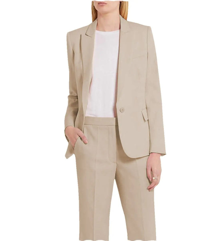 solovedress Women Suit 2 Piece Peak Lapel Blazer