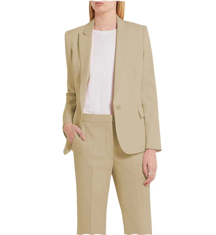 solovedress Women Suit 2 Piece Peak Lapel Blazer