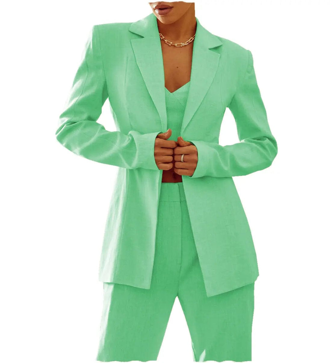 solovedress Women Suit 2 Pieces Notch Lapel Blazer